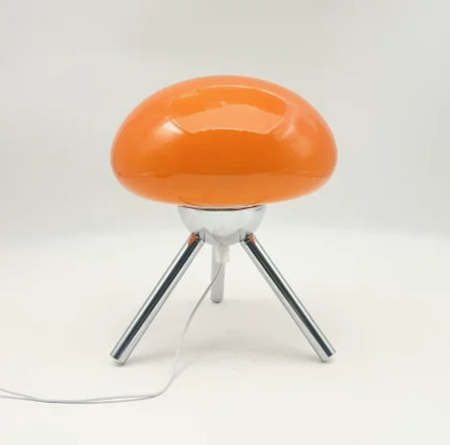 Glass Globe Table Lamp – Metal Tripod Ambient Lighting